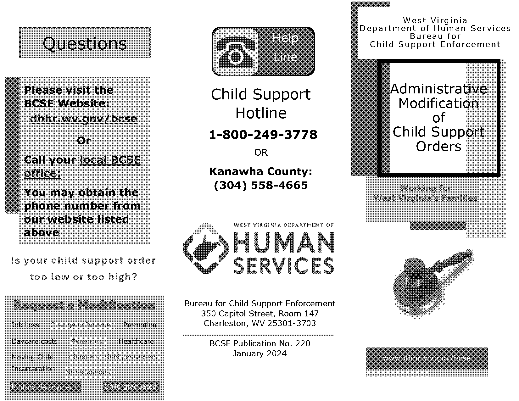 wv child modification forms